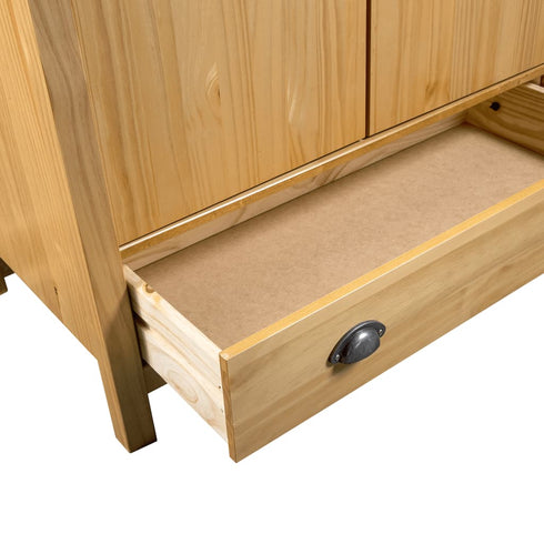 Stilwell - 3Door Wardrobe Hill Range 1270 x 500 x 1700 mm Solid Pine Wood